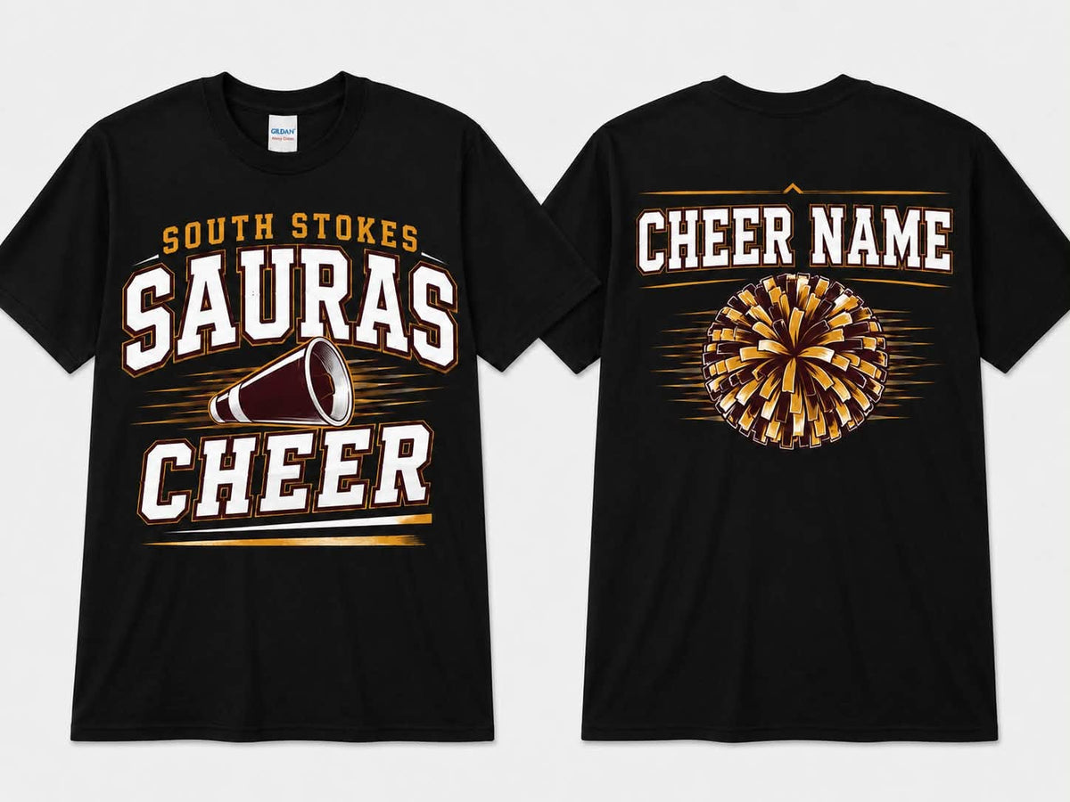 Personalized South Stokes Cheer — Megaphone Front & Back