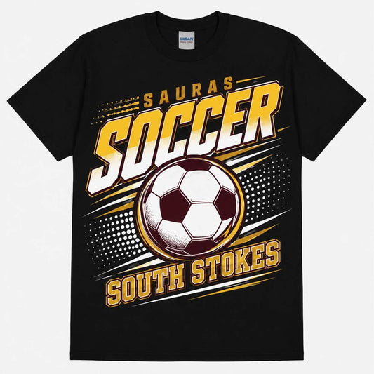 South Stokes Sauras Soccer — Gold Gradient
