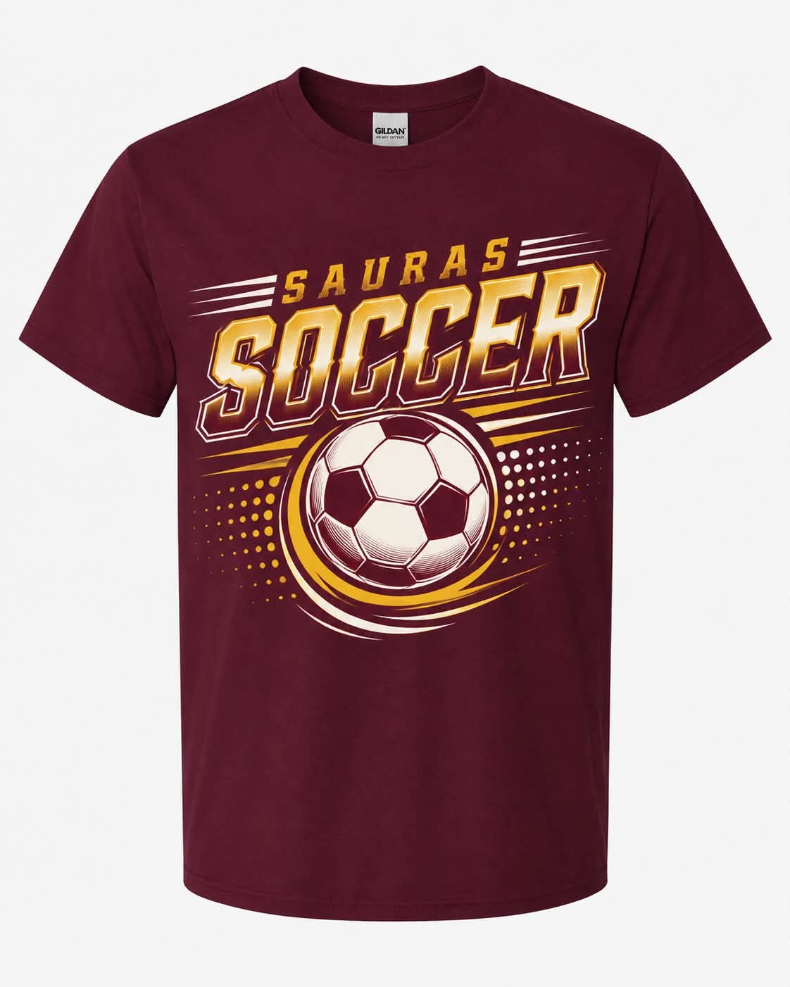 South Stokes Sauras Soccer — Gold Gradient