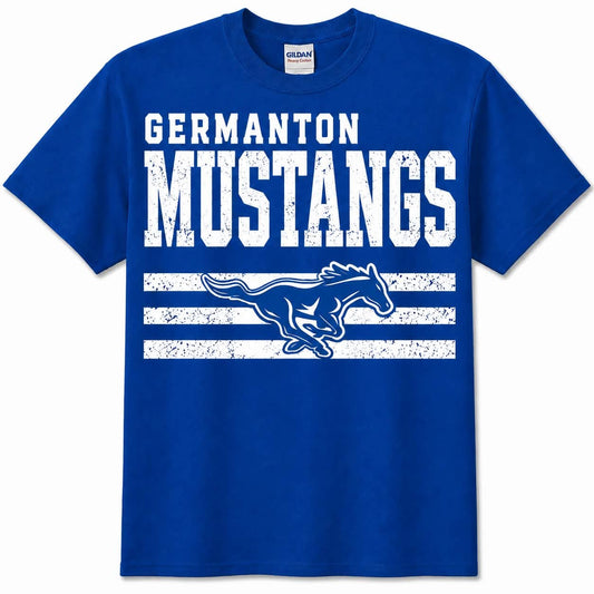 Germanton Mustangs — Distressed Stripes