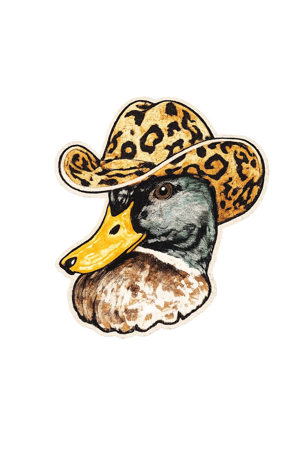 Country Duck — Leopard Cowboy Hat
