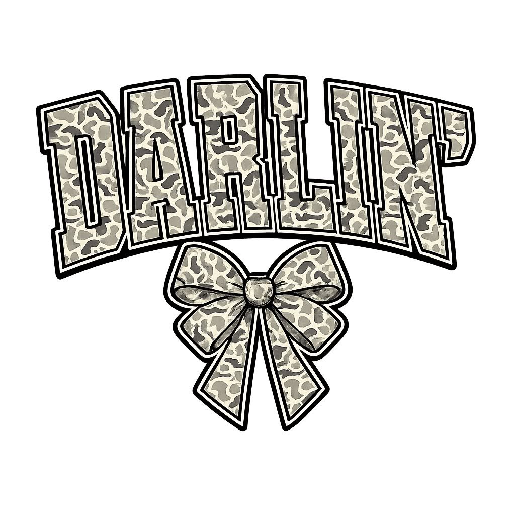 Darlin' — Camo Varsity & Bow