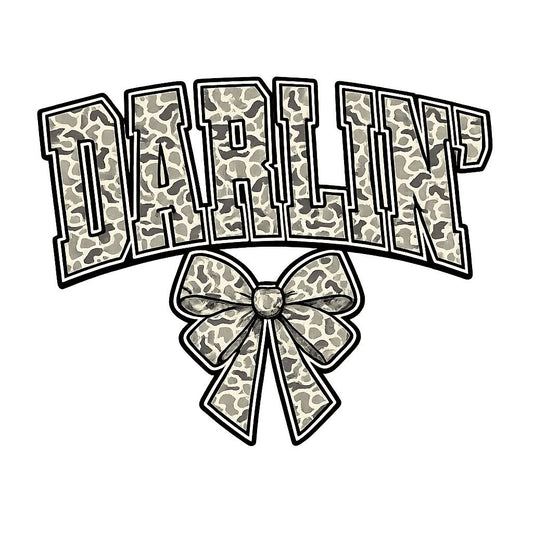 Darlin' — Camo Varsity & Bow