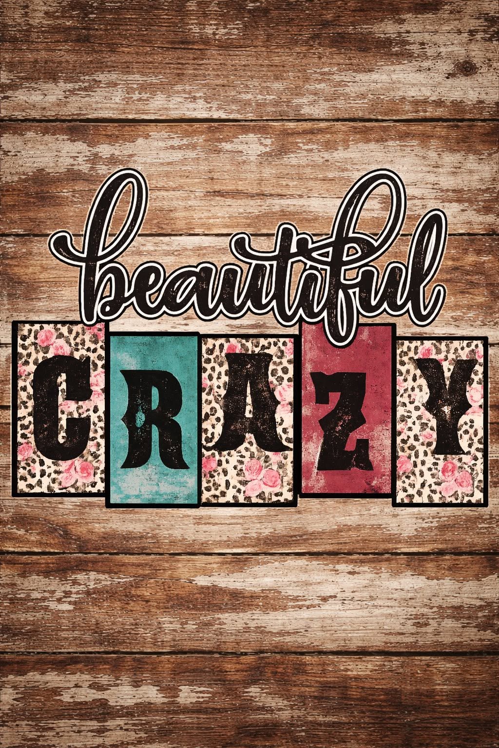 Beautiful Crazy — Leopard Floral Blocks