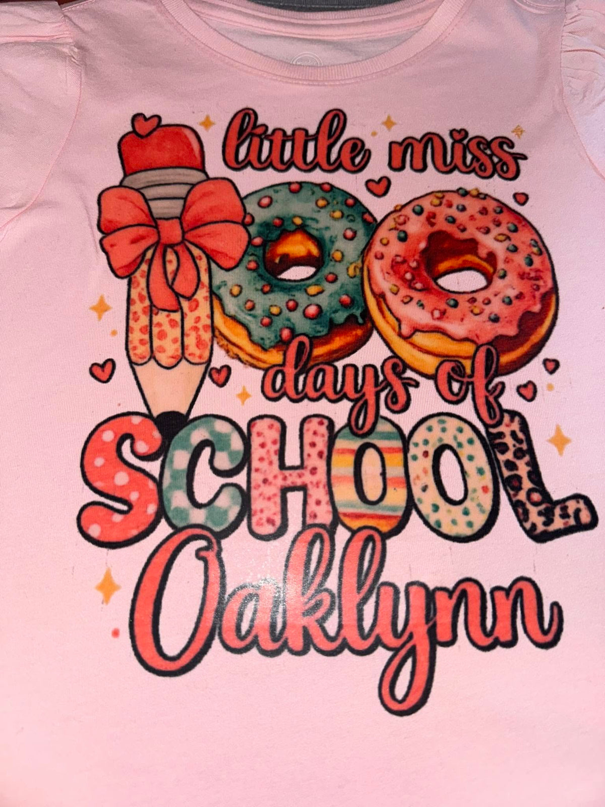 Personalized Kids 100 Days of School — Little Miss