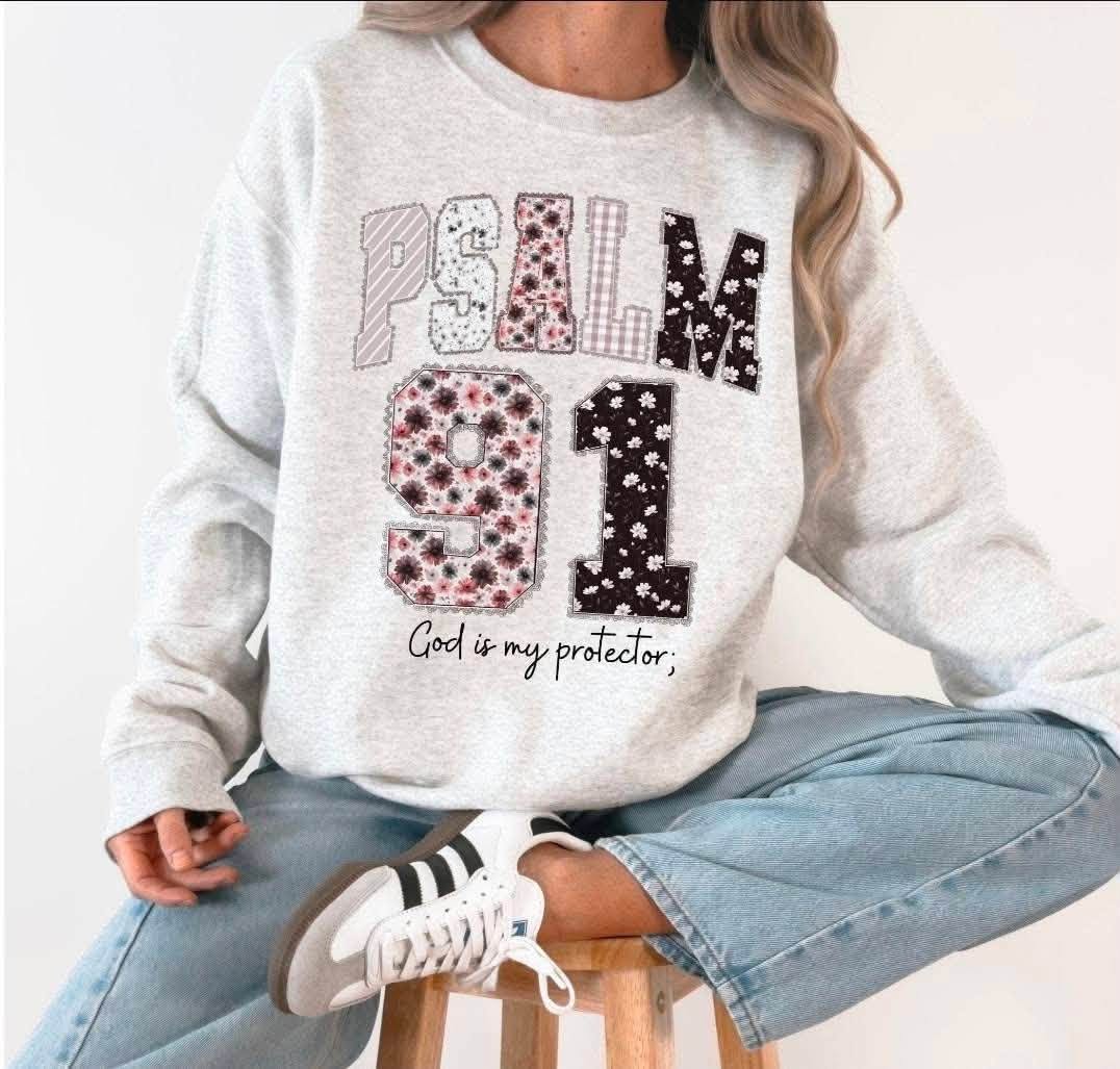 Psalm 91 — God Is My Protector Floral Varsity