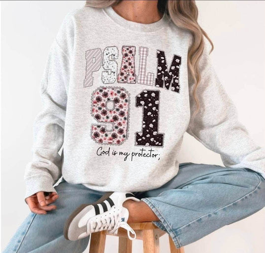 Psalm 91 — God Is My Protector Floral Varsity