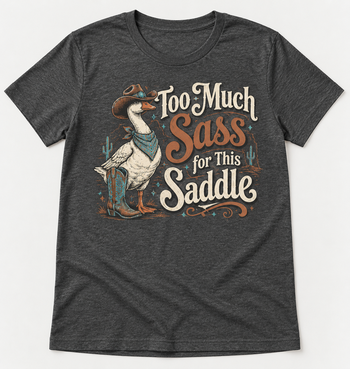 Too Much Sass for This Saddle western tee mockup