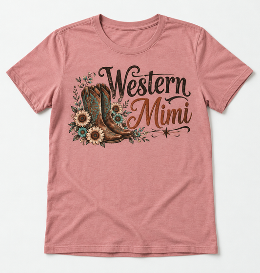 Western Mimi western tee mockup