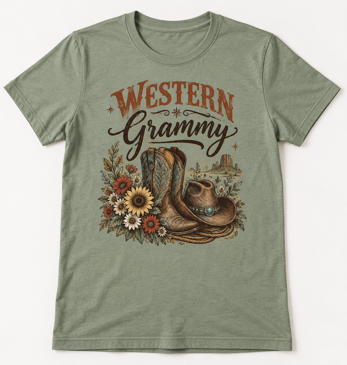 Western Grammy western tee mockup
