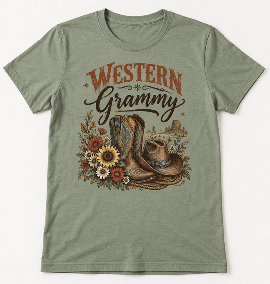 Western Grammy western tee mockup