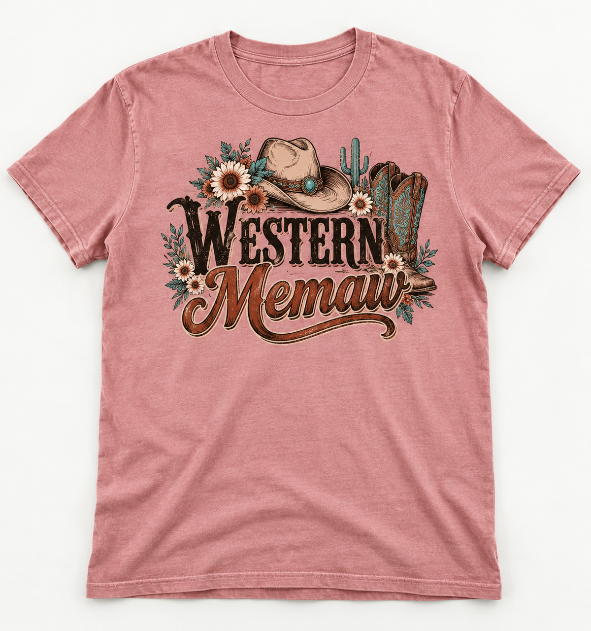 Western Memaw western tee mockup