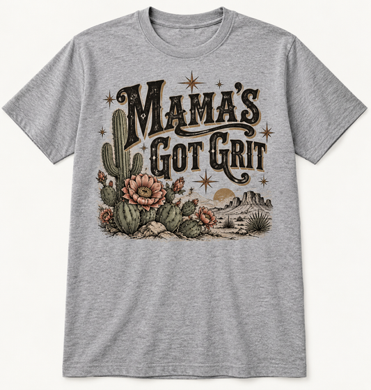 Mama's Got Grit tee mockup