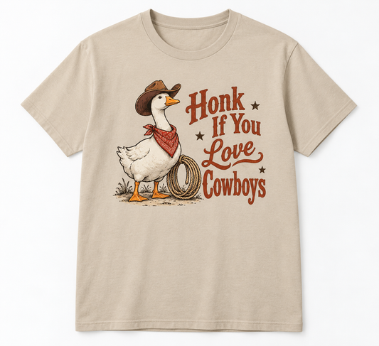 Honk If You Love Cowboys tee mockup