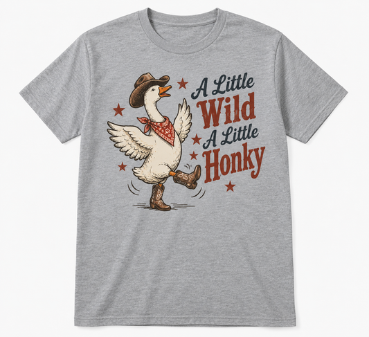 A Little Wild A Little Honky tee mockup