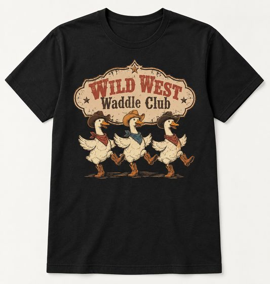 Wild West Waddle Club tee mockup