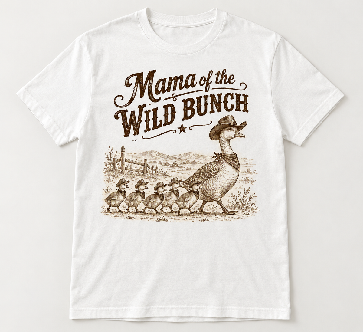Mama of the Wild Bunch tee mockup